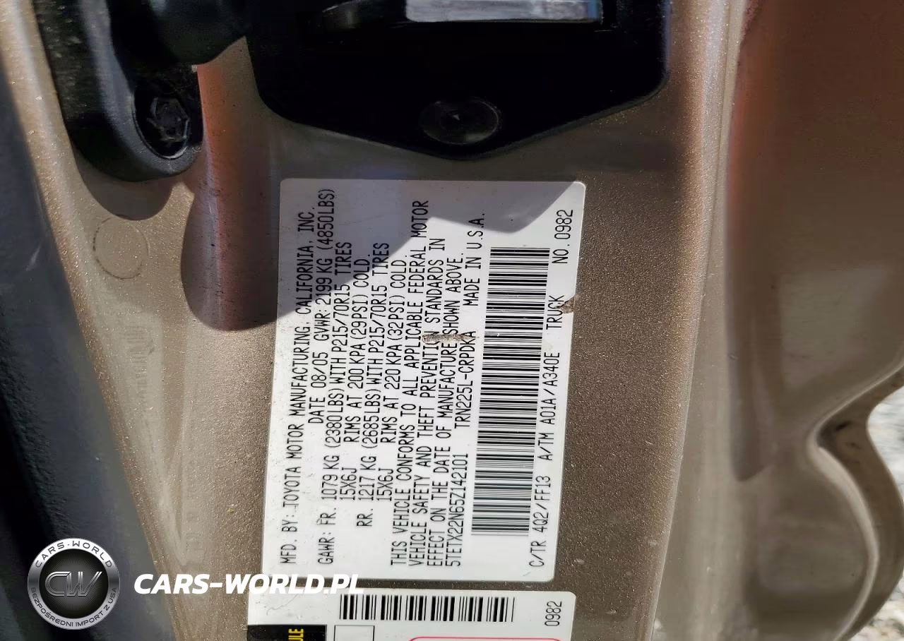 2005 Toyota Tacoma Access Cab VIN:5TETX22N65Z142101 - 12