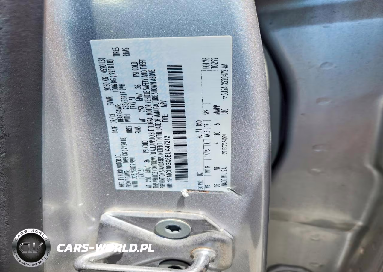 2014 Ford Escape Se VIN:1FMCU0GX6EUA47212 - 13