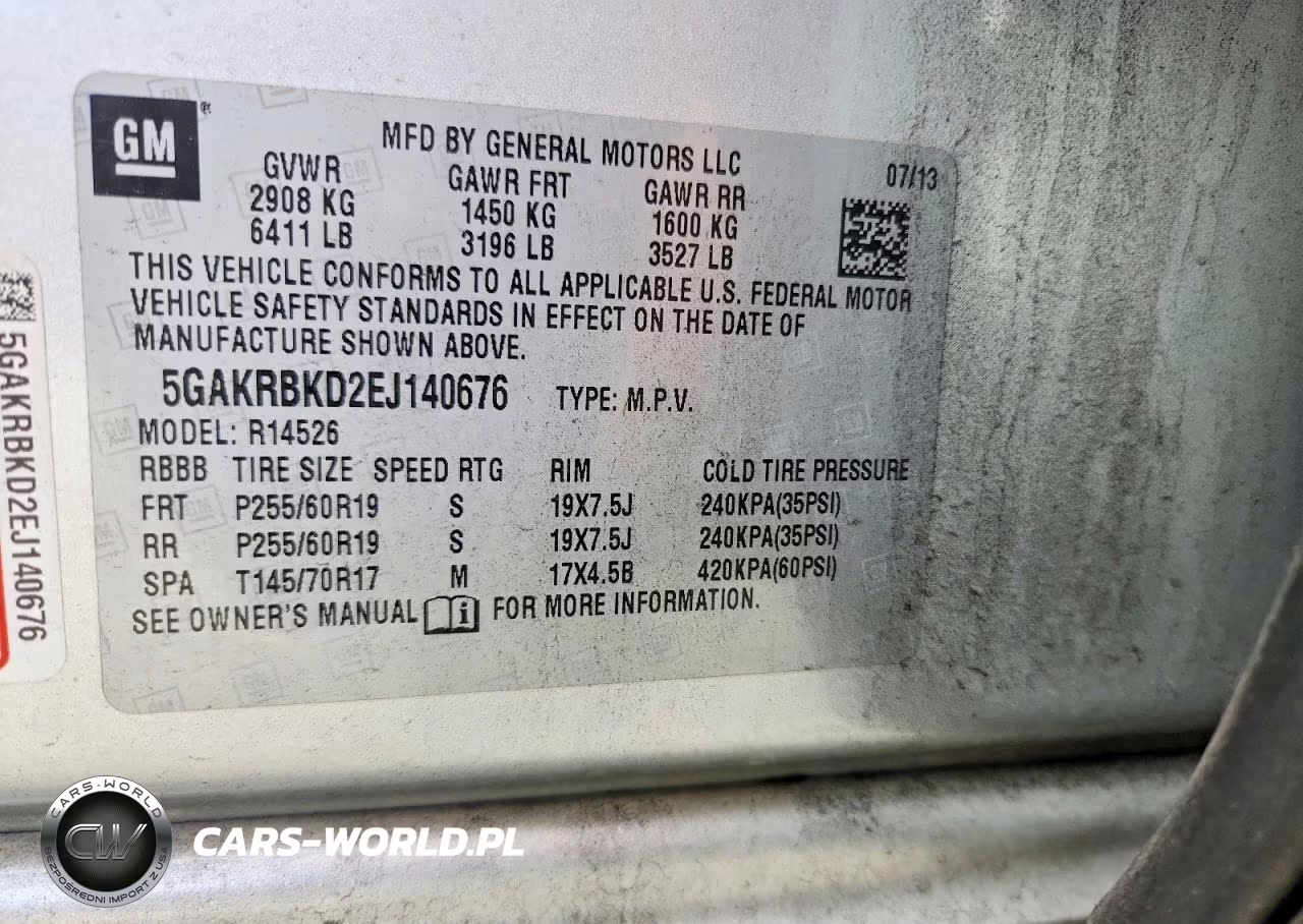 2014 Buick Enclave VIN:5GAKRBKD2EJ140676 - 13