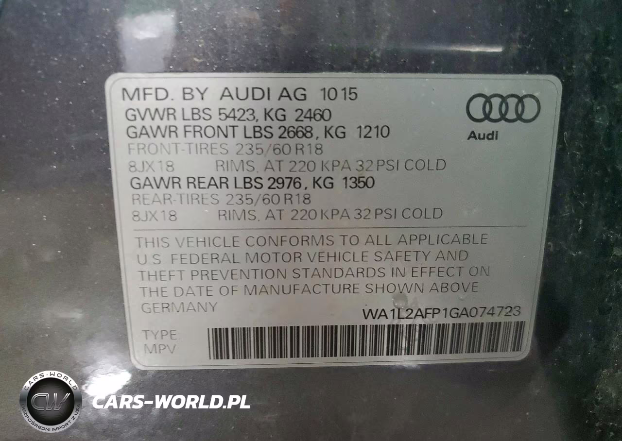 2016 Audi Q5 Premium Plus VIN:WA1L2AFP1GA074723 - 12