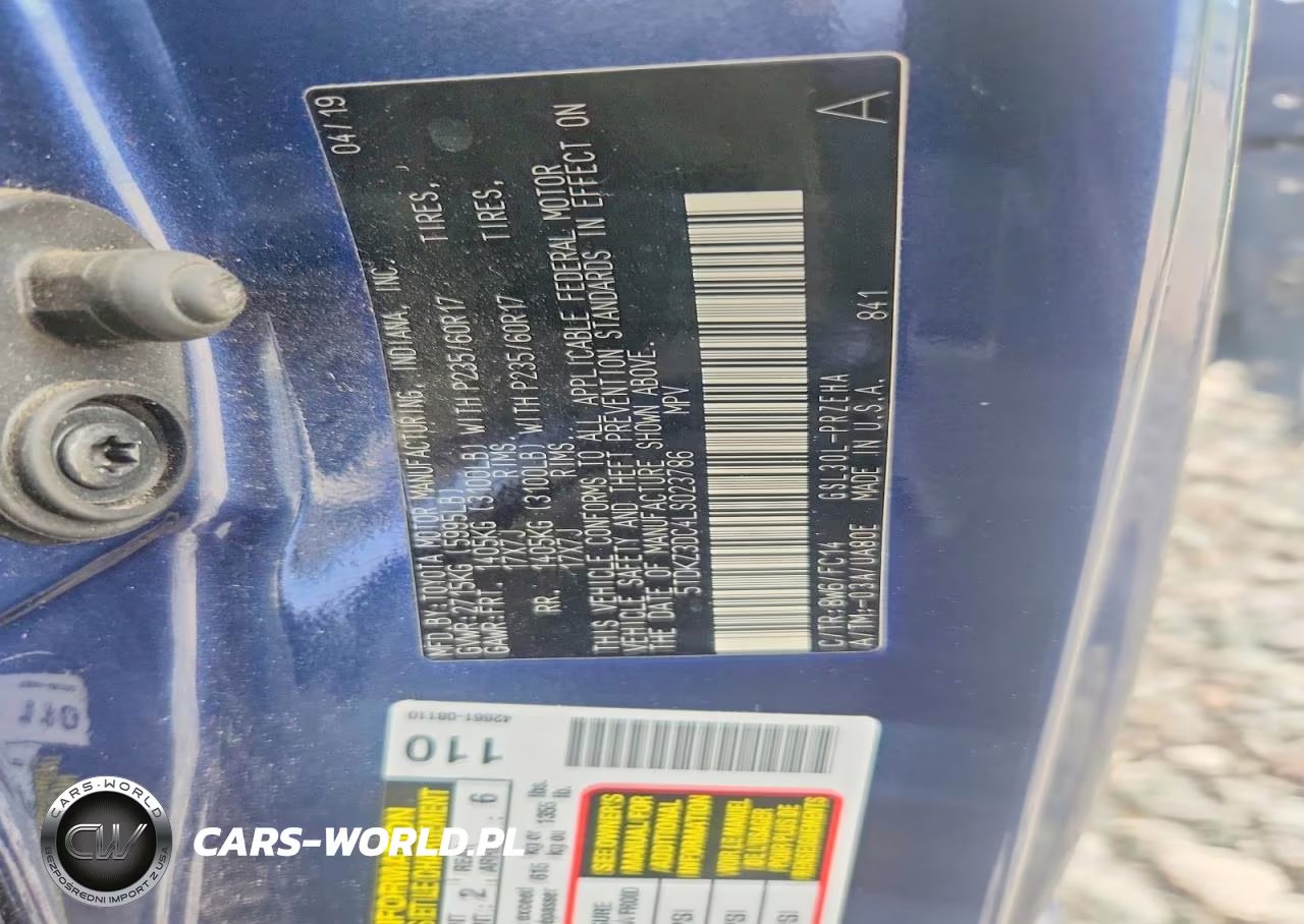 2020 Toyota Sienna Le VIN:5TDKZ3DC4LS023786 - 14