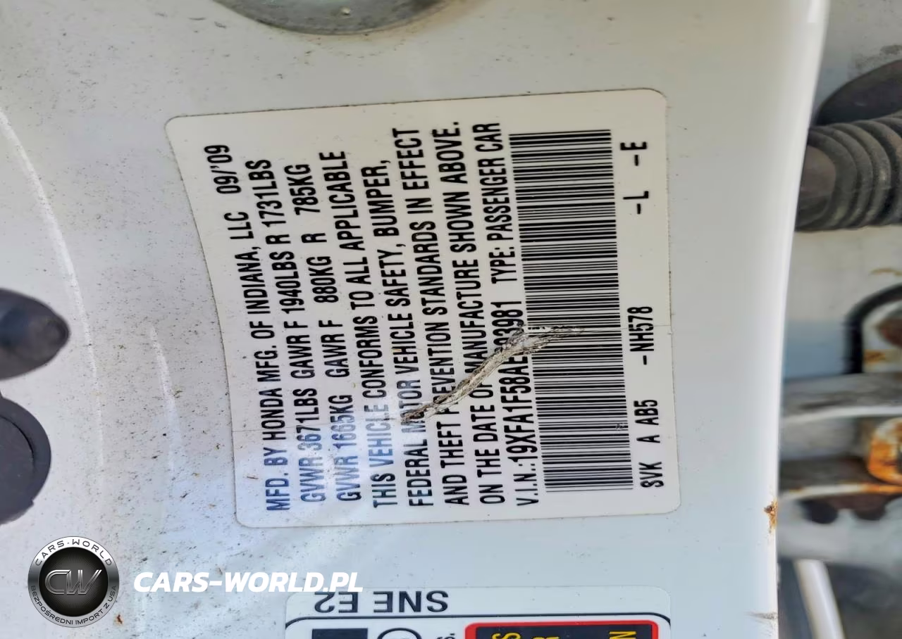 2010 Honda Civic VIN:19XFA1F58AE003981 - 12