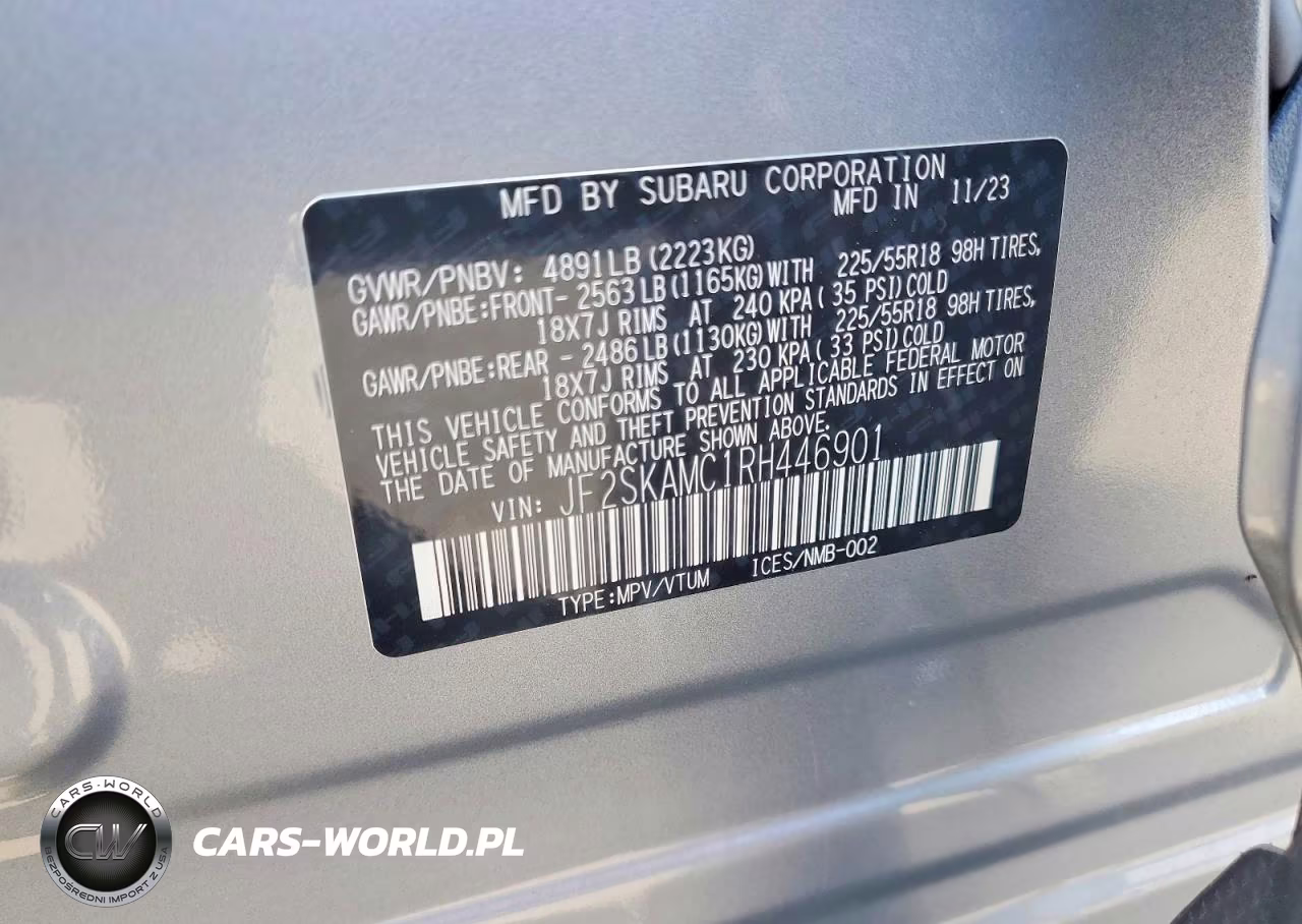 2024 Subaru Forester Touring VIN:JF2SKAMC1RH446901 - 13