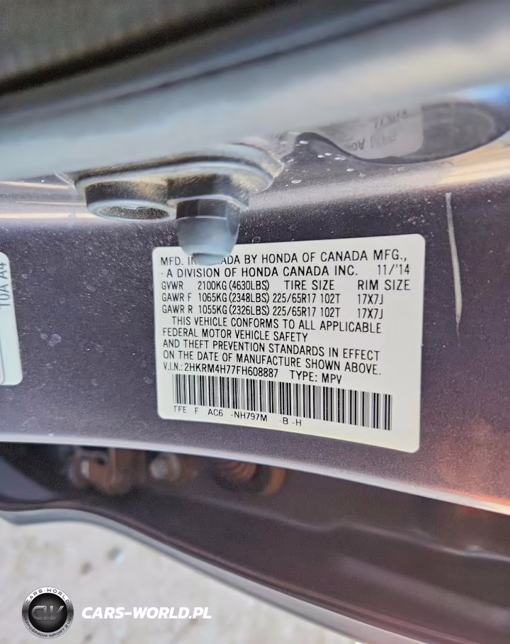 2015 Honda Cr-V Exl VIN:2HKRM4H77FH608887 - 13