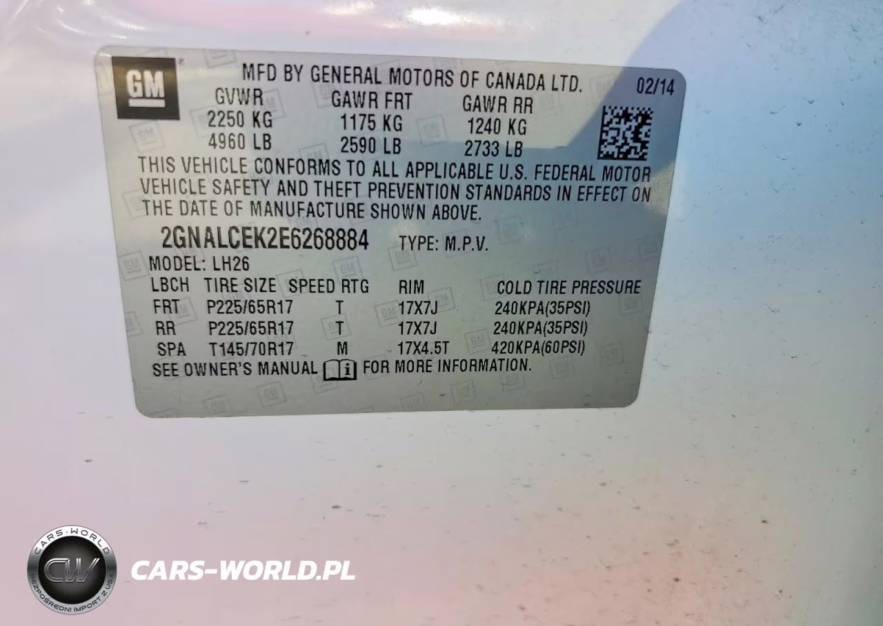 2014 Chevrolet Equinox Lt VIN:2GNALCEK2E6268884 - 13