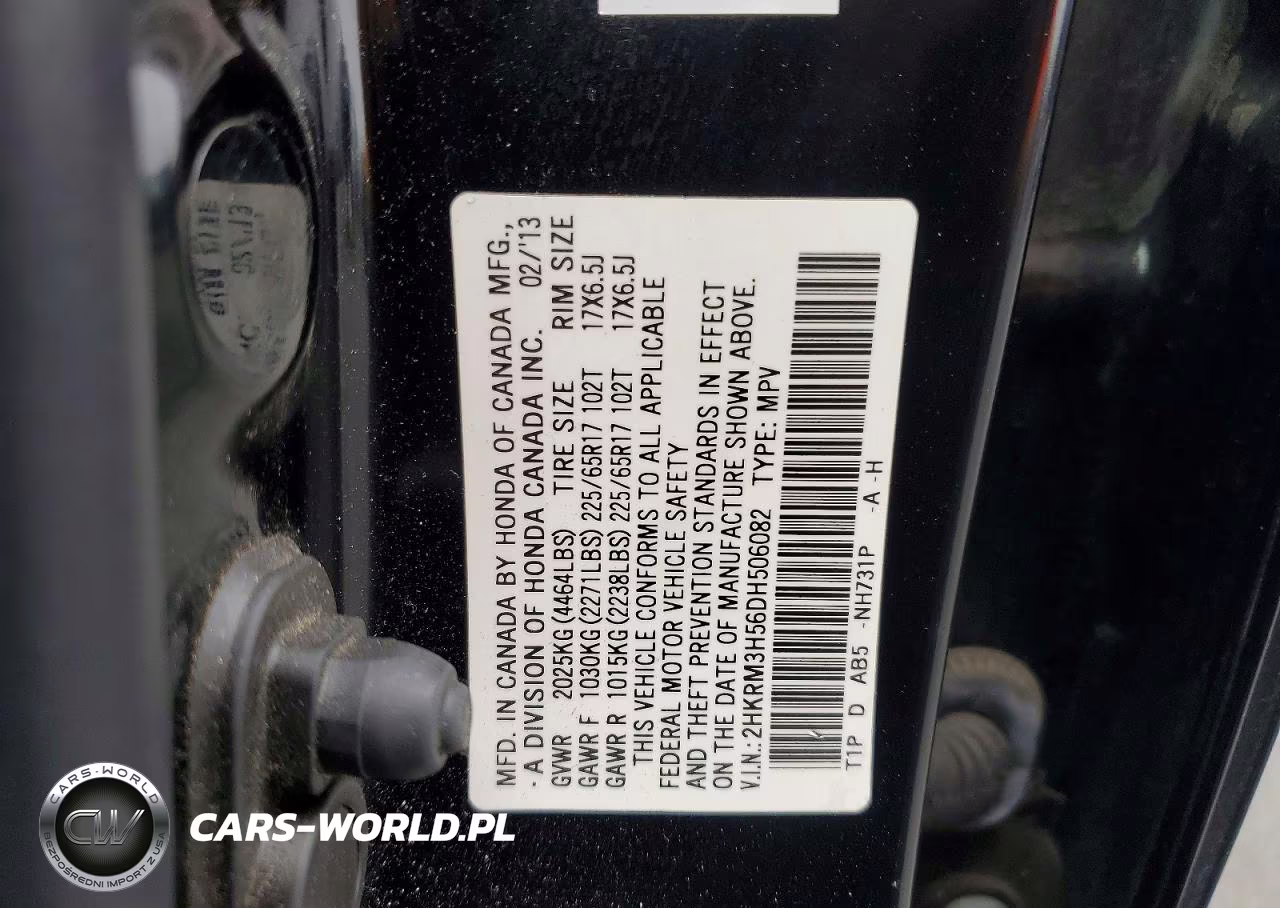 2013 Honda Crv VIN:2HKRM3H56DH506082 - 13
