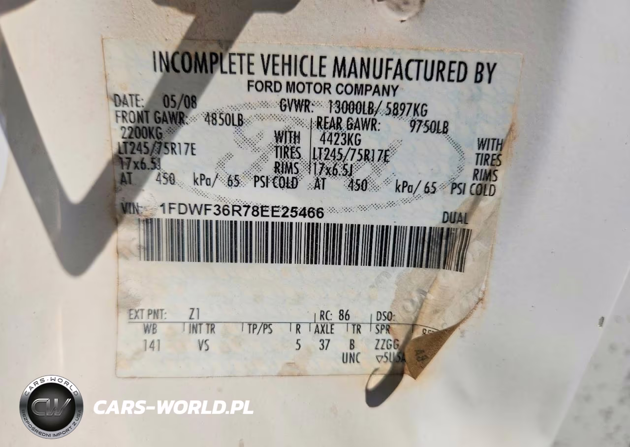 2008 Ford F350 Super Duty VIN:1FDWF36R78EE25466 - 13