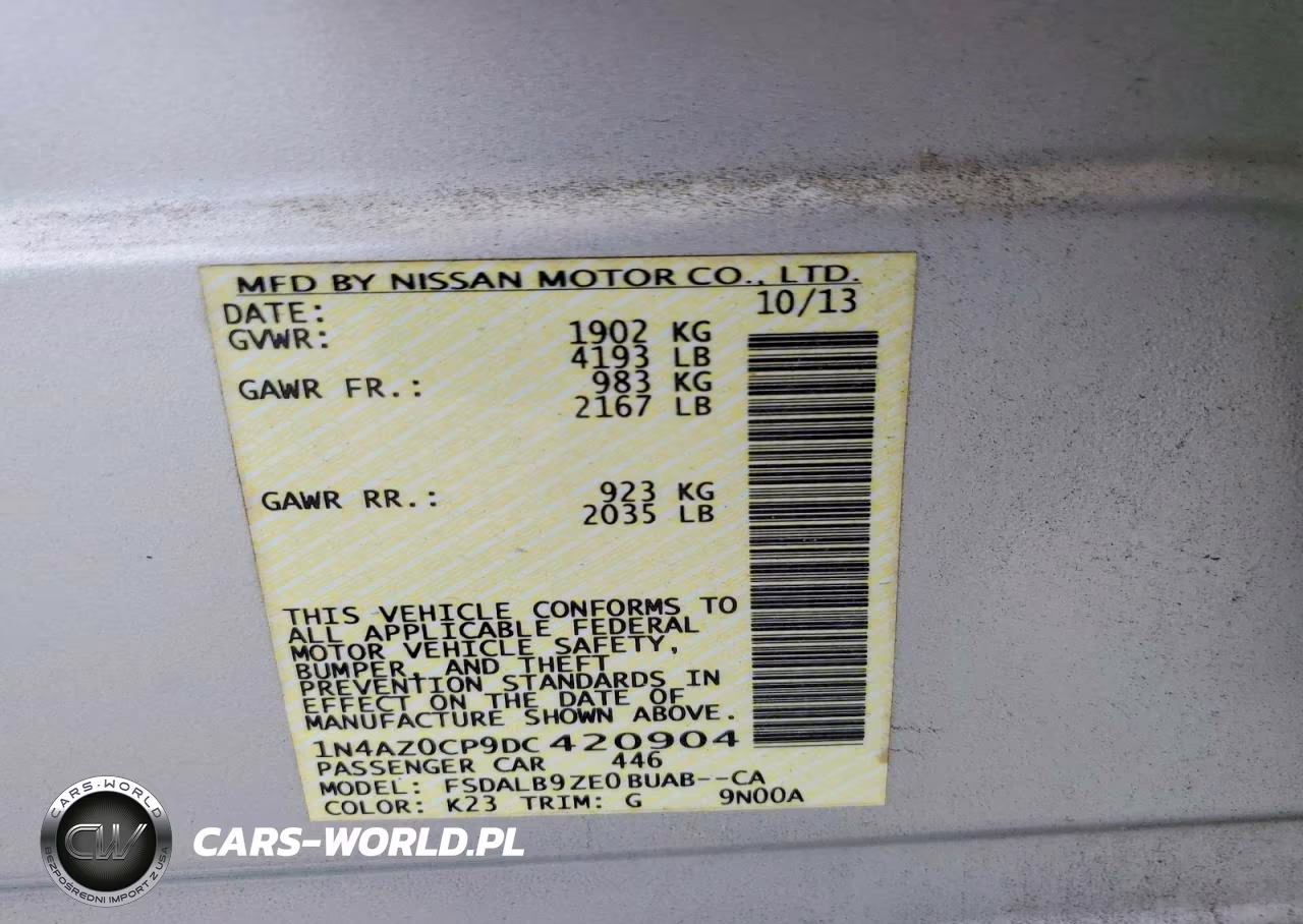 2013 Nissan Leaf S VIN:1N4AZ0CP9DC420904 - 12