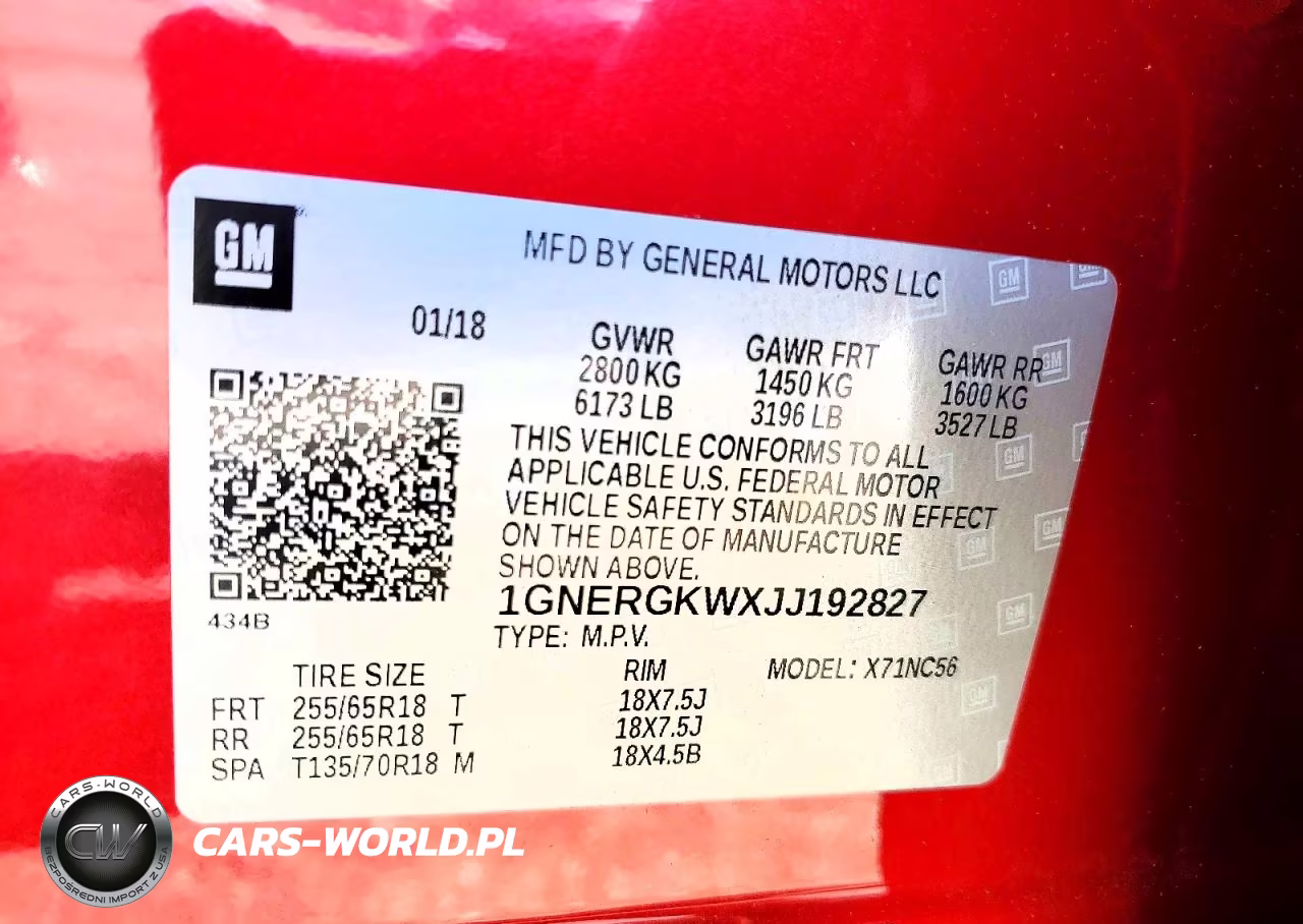 2018 Chevrolet Traverse Lt VIN:1GNERGKWXJJ192827 - 13