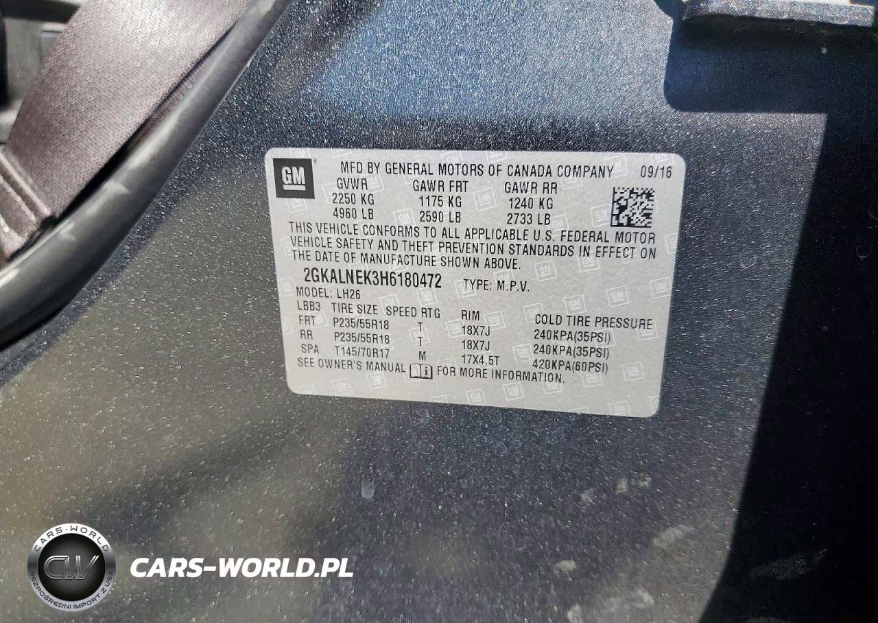 2017 GMC Terrain Sle VIN:2GKALNEK3H6180472 - 12