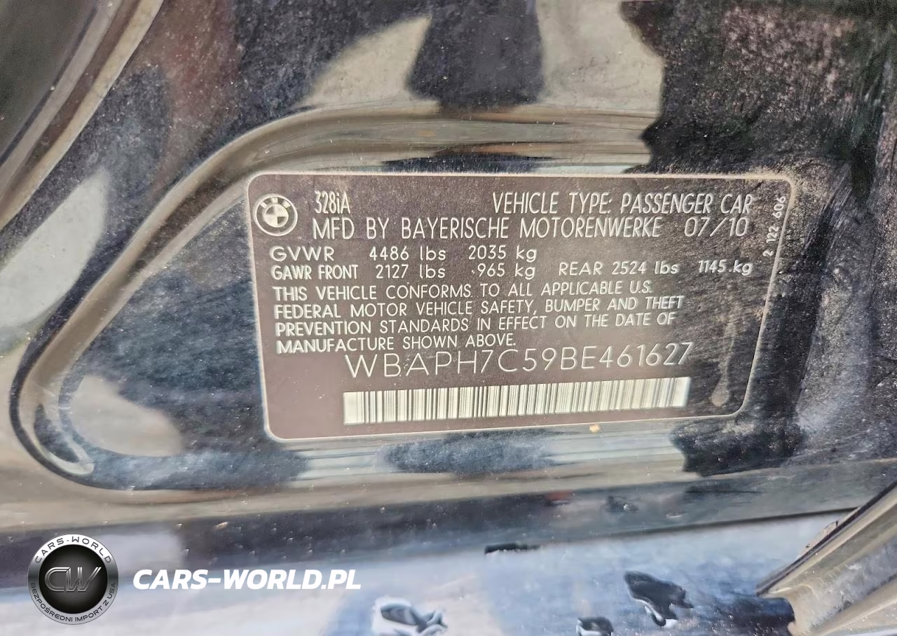 2011 BMW 328 I VIN:WBAPH7C59BE461627 - 13