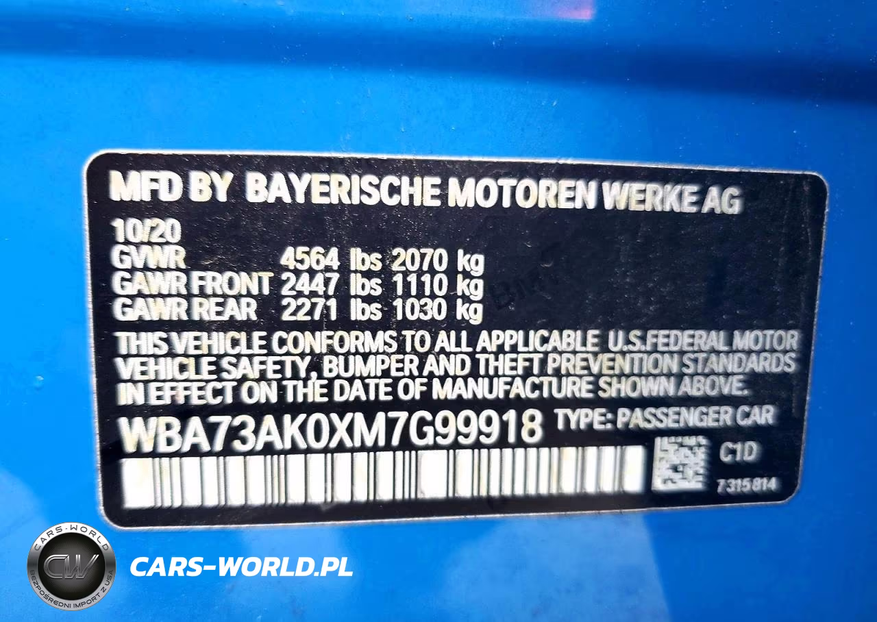 2021 BMW 228Xi VIN:WBA73AK0XM7G99918 - 12