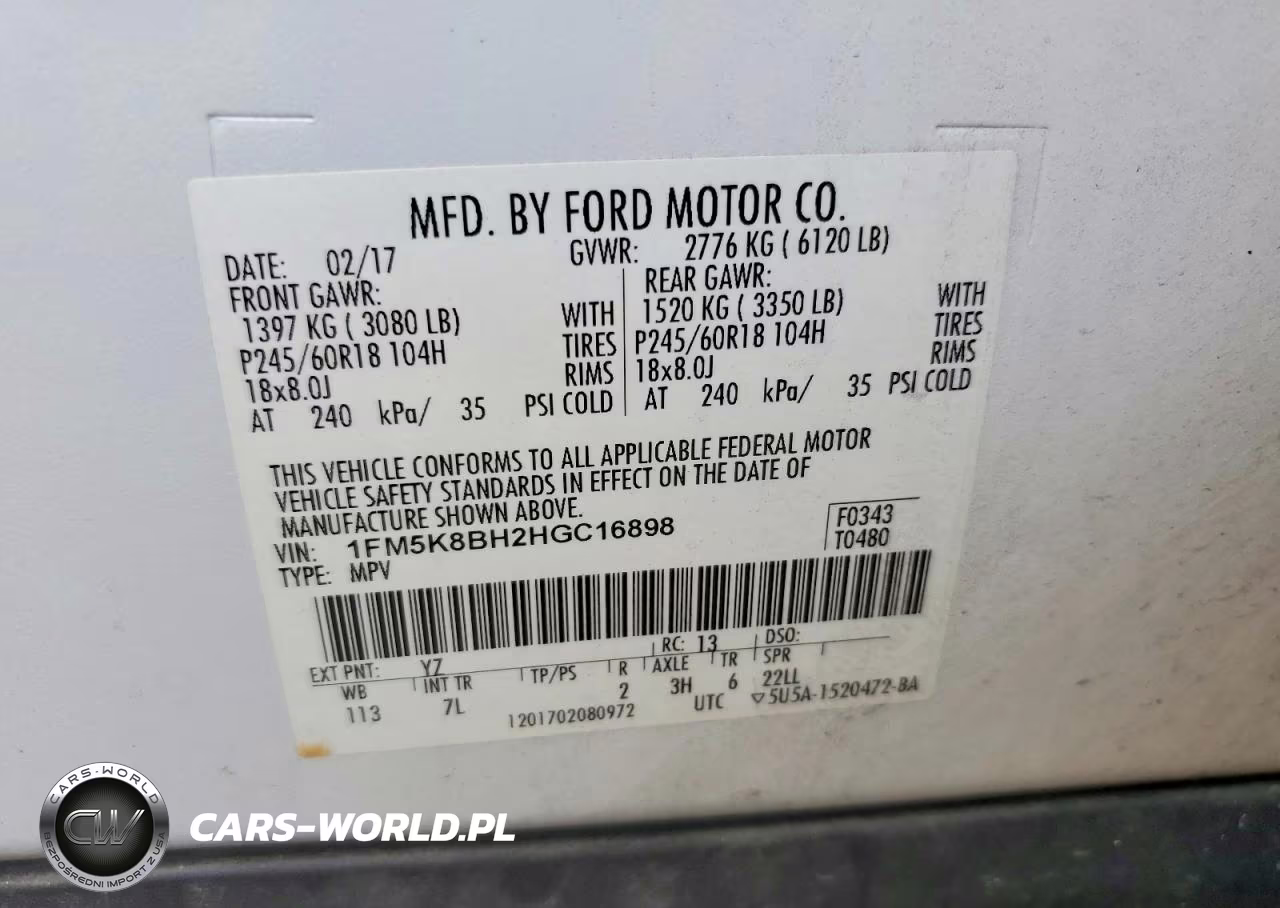 2017 Ford Explorer VIN:1FM5K8BH2HGC16898 - 13