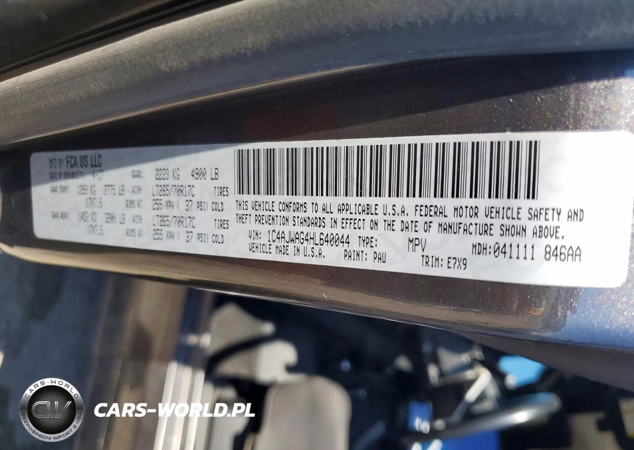 2017 Jeep Wrangler Sport VIN:1C4AJWAG4HL640044 - 13