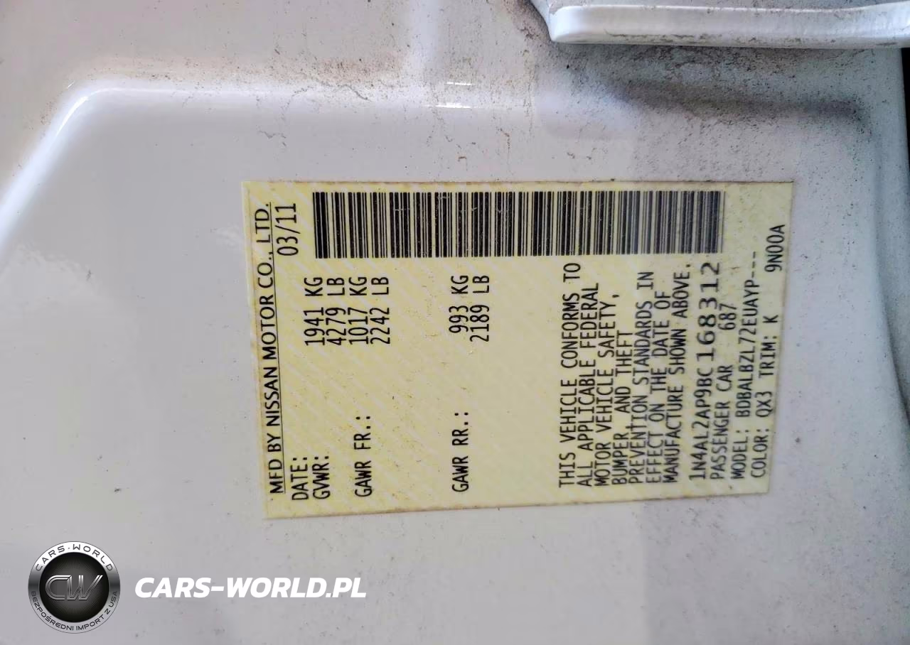 2011 Nissan Altima 2.5 VIN:1N4AL2AP9BC168312 - 12