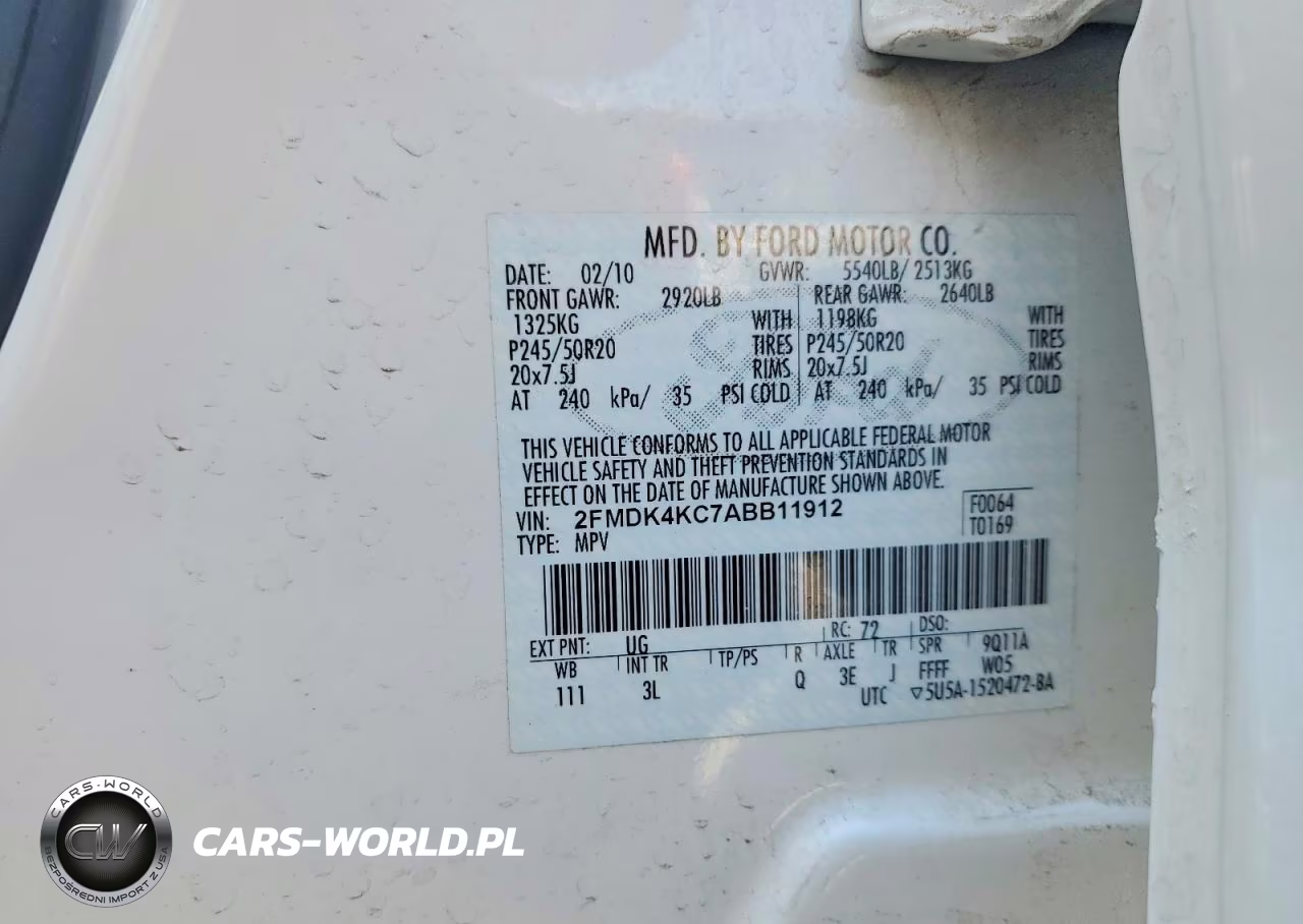 2010 Ford Edge Limited VIN:2FMDK4KC7ABB11912 - 12