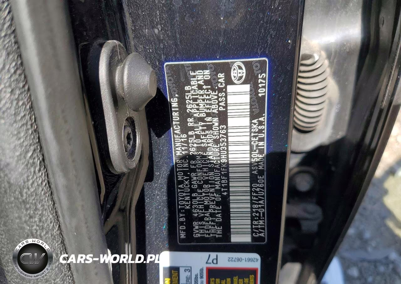 2017 Toyota Camry Se VIN:4T1BF1FK9HU353763 - 12