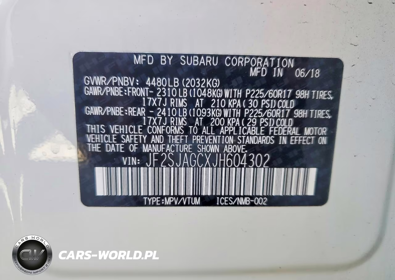2018 Subaru Forester 2.5I Premium VIN:JF2SJAGCXJH604302 - 12