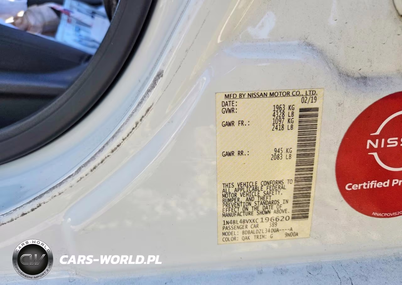 2019 Nissan Altima S VIN:1N4BL4BVXKC196620 - 12