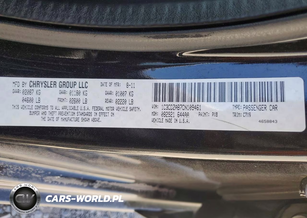 2012 Dodge Avenger Se VIN:1C3CDZAB7CN109461 - 14