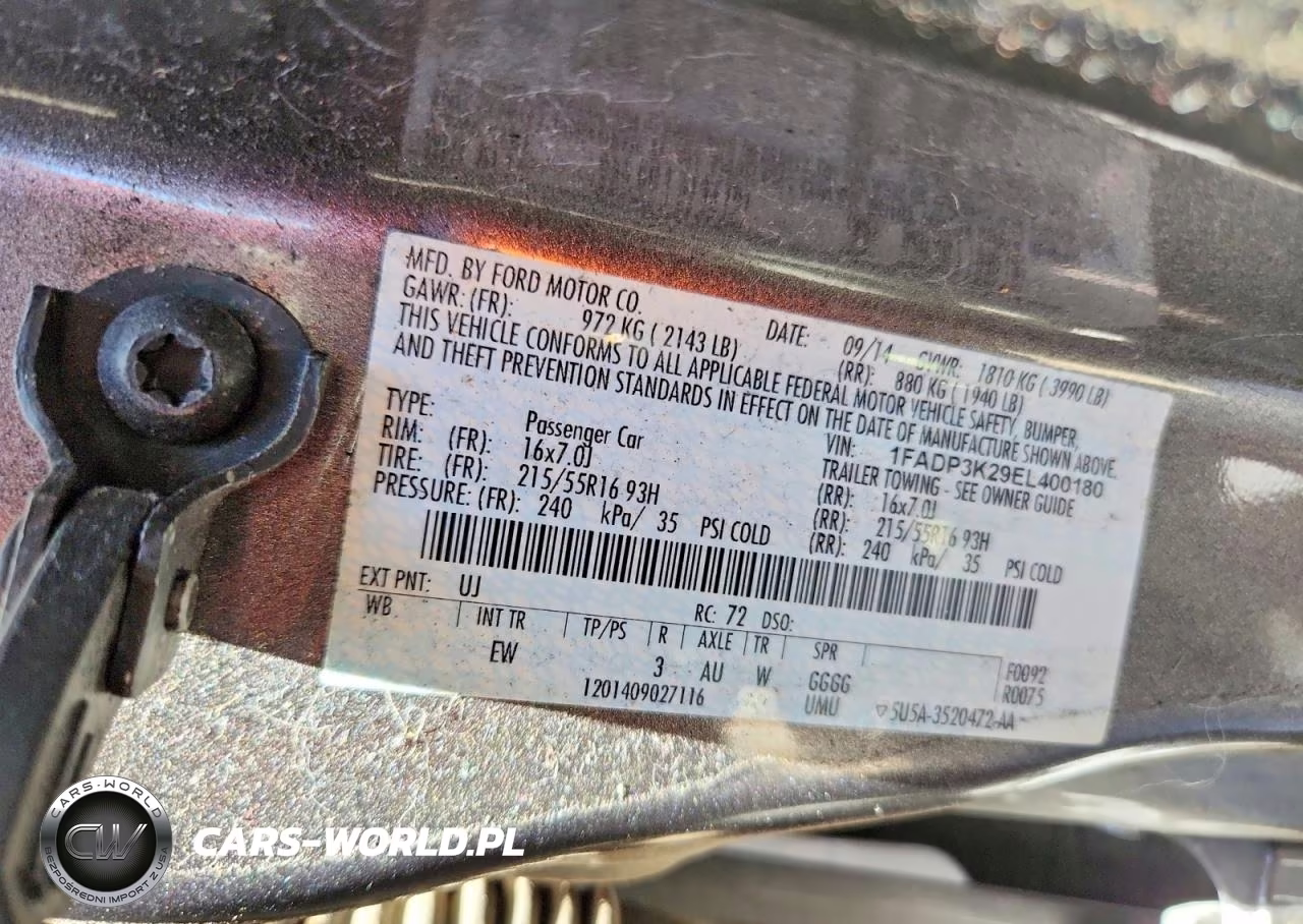 2014 Ford Focus Se VIN:1FADP3K29EL400180 - 12