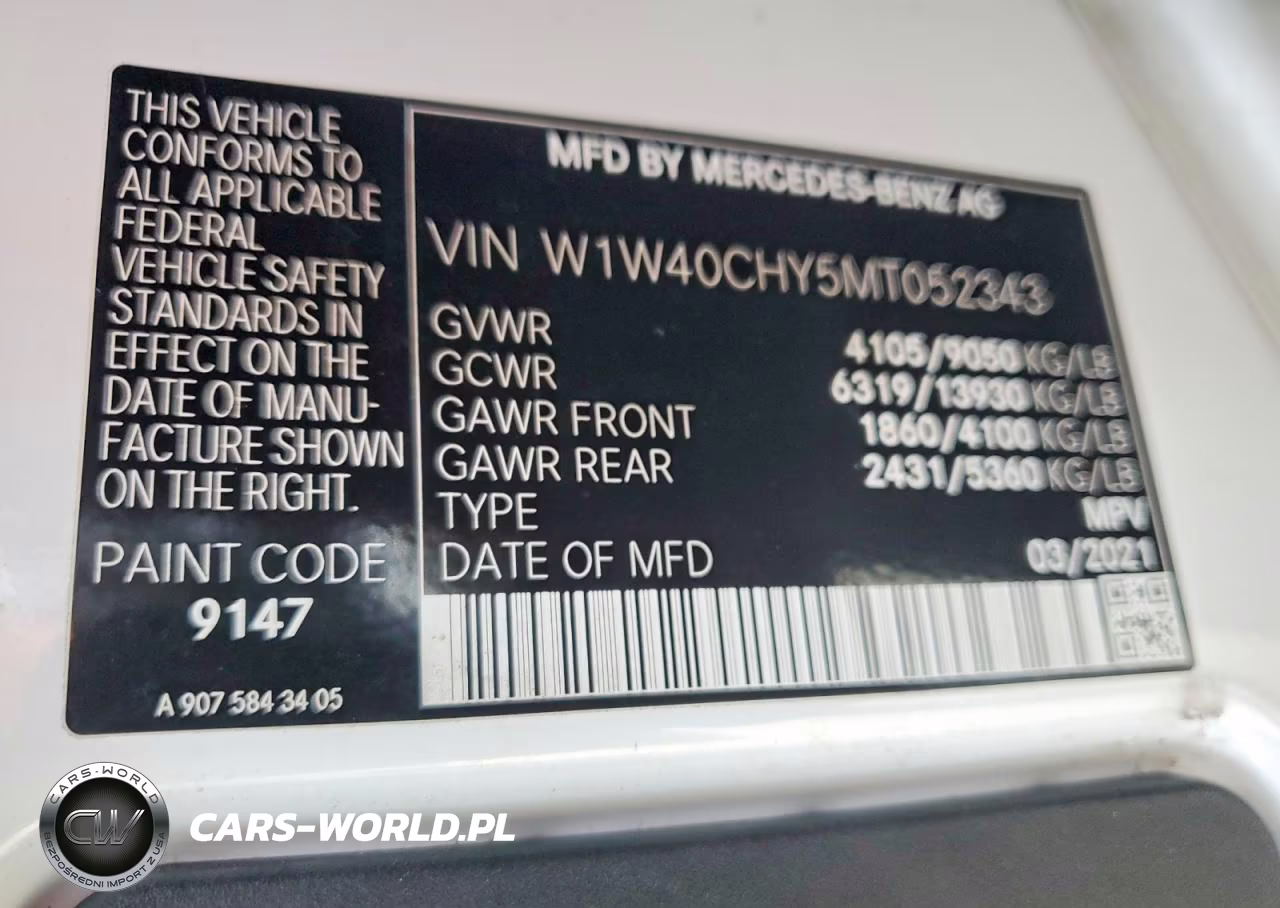 2021 Mercedes-Benz Sprinter 2500 Delivery Van VIN:W1W40CHY5MT052343 - 14