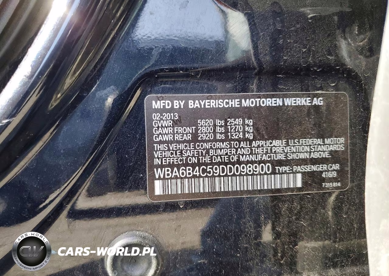 2013 BMW 650 Xi VIN:WBA6B4C59DD098900 - 12