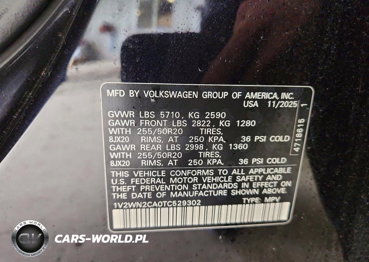 2026 Volkswagen Atlas Se VIN:1V2WN2CA0TC529302 - 13