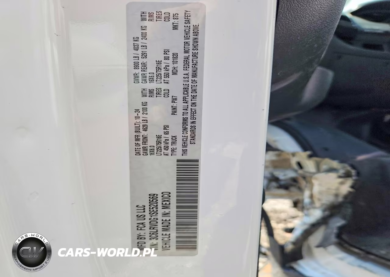 2025 Ram Promaster 3500 Delivery Van VIN:3C6LRVDG1SE520569 - 13