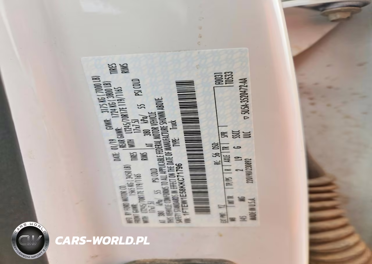 2019 Ford F150 Supercrew VIN:1FTEW1E58KKC71796 - 12