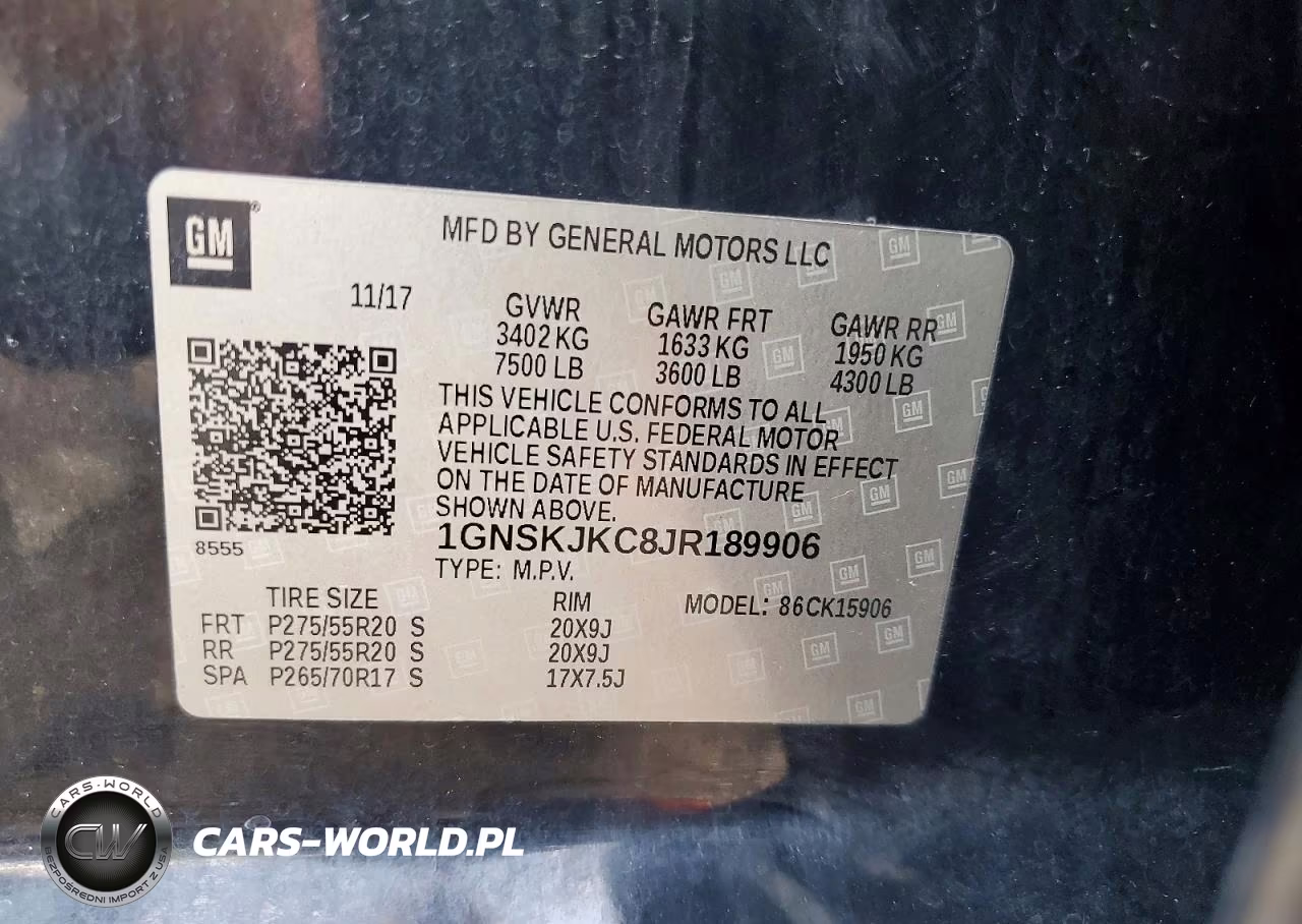 2018 Chevrolet Suburban K1500 Premier VIN:1GNSKJKC8JR189906 - 13