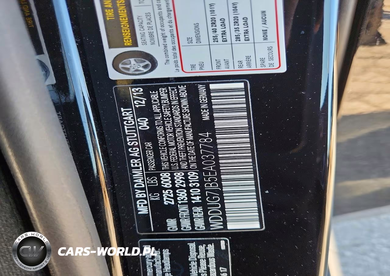 2014 Mercedes-Benz S 63 Amg VIN:WDDUG7JB5EA037784 - 12