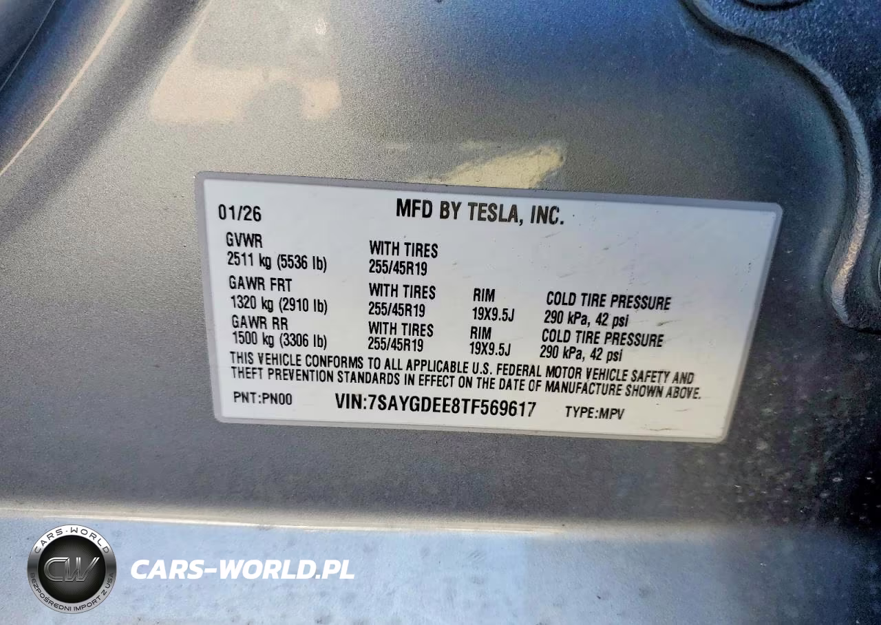 2026 Tesla Model Y VIN:7SAYGDEE8TF569617 - 13