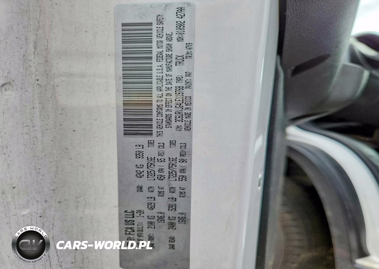 2020 Ram Promaster 3500 3500 High VIN:3C6URVJG4LE119768 - 13