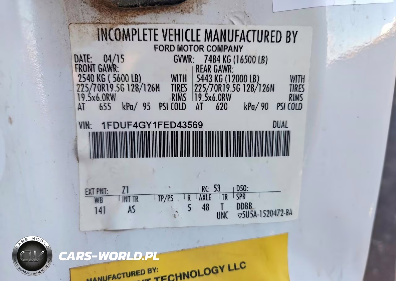 2015 Ford F450 Super Duty VIN:1FDUF4GY1FED43569 - 12