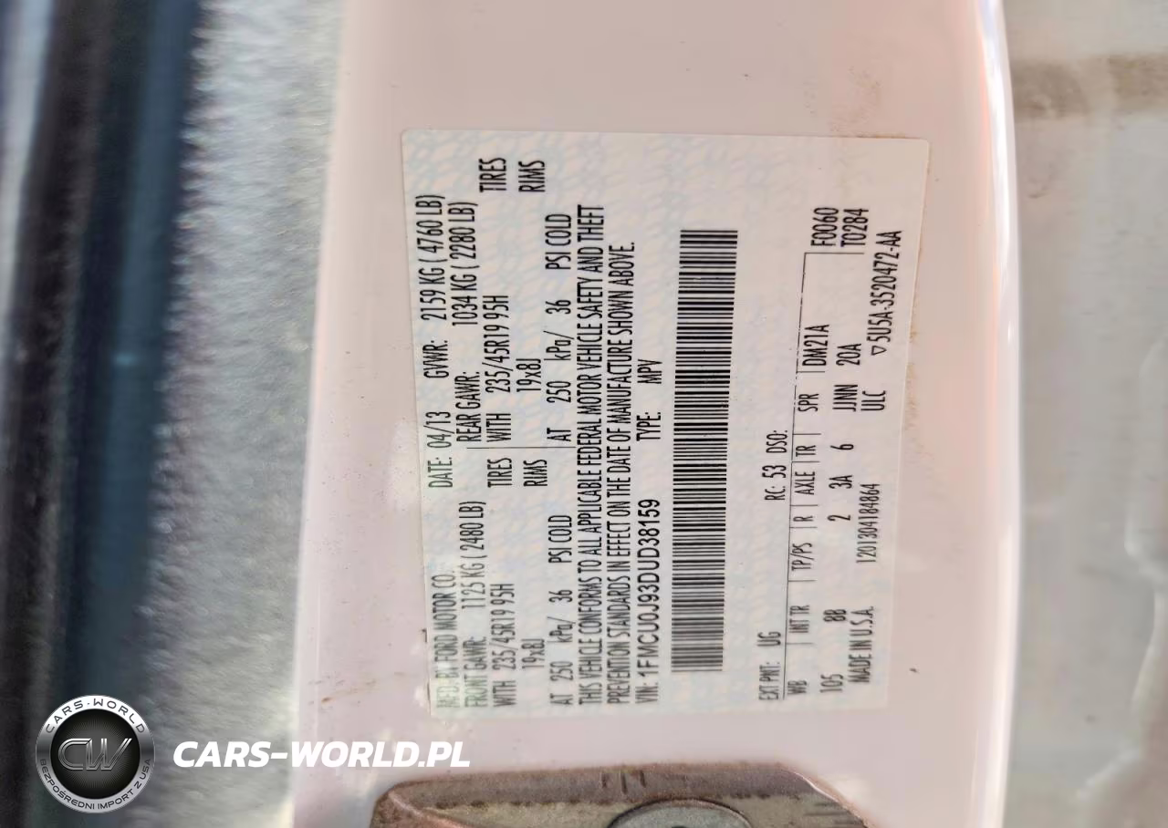 2013 Ford Escape Titanium VIN:1FMCU0J93DUD38159 - 14