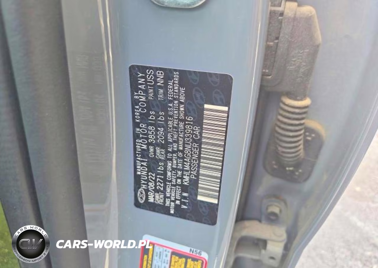2022 Hyundai Elantra Sel VIN:KMHLM4AG8NU339816 - 10