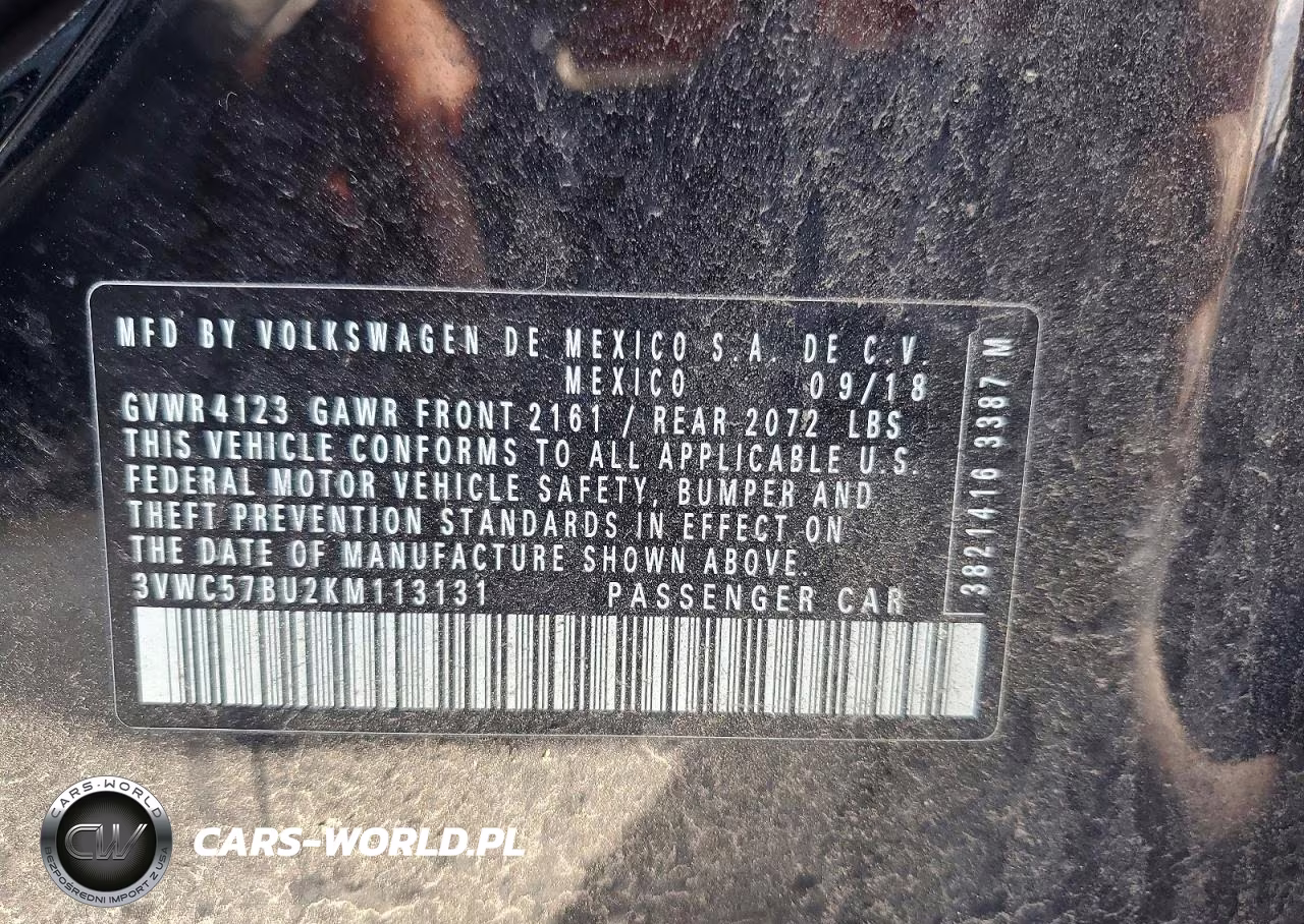 2019 Volkswagen Jetta S VIN:3VWC57BU2KM113131 - 12