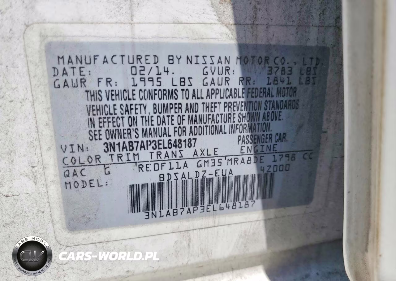 2014 Nissan Sentra Sv VIN:3N1AB7AP3EL648187 - 12