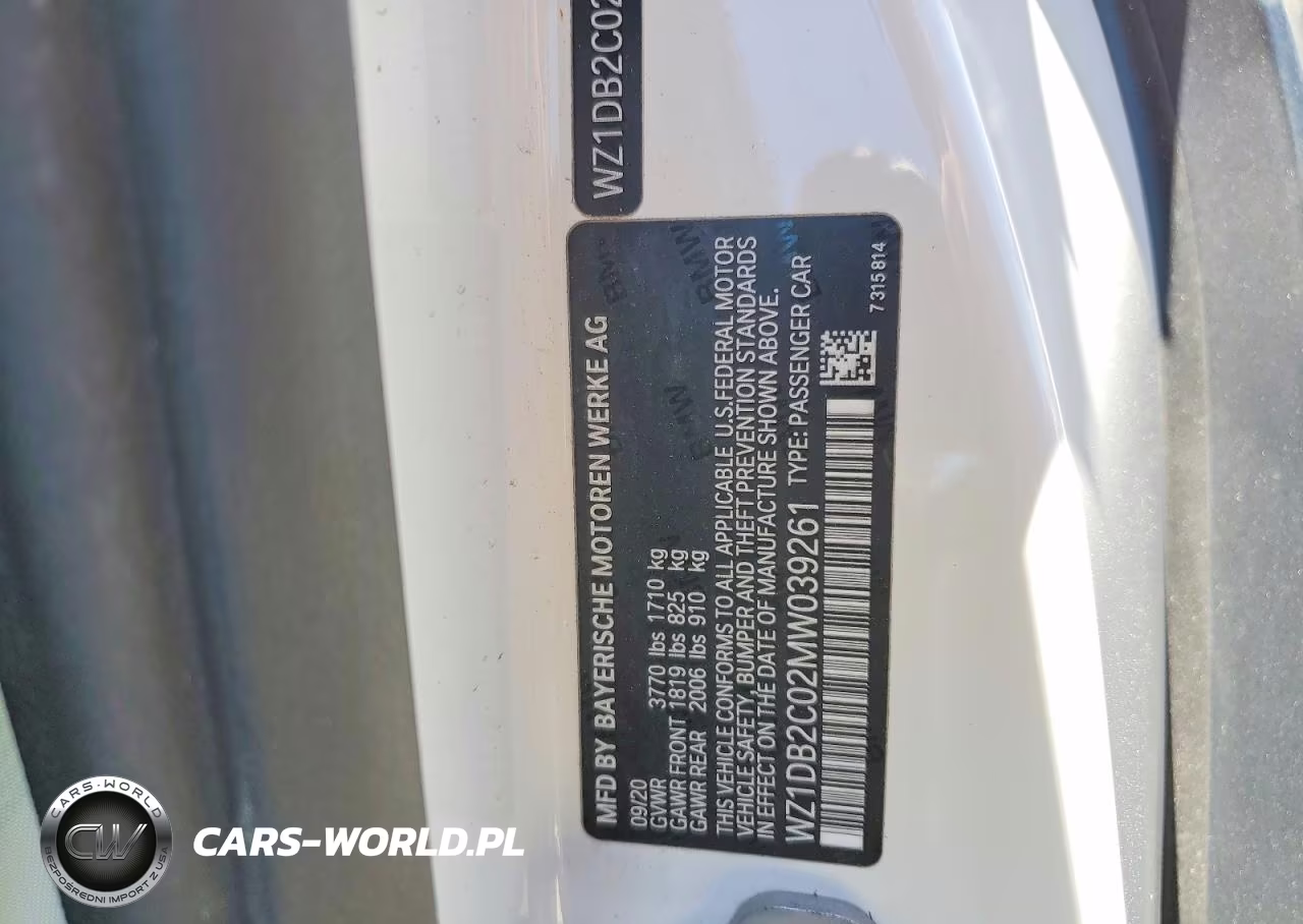 2021 Toyota Gr Supra 2.0 VIN:WZ1DB2C02MW039261 - 12