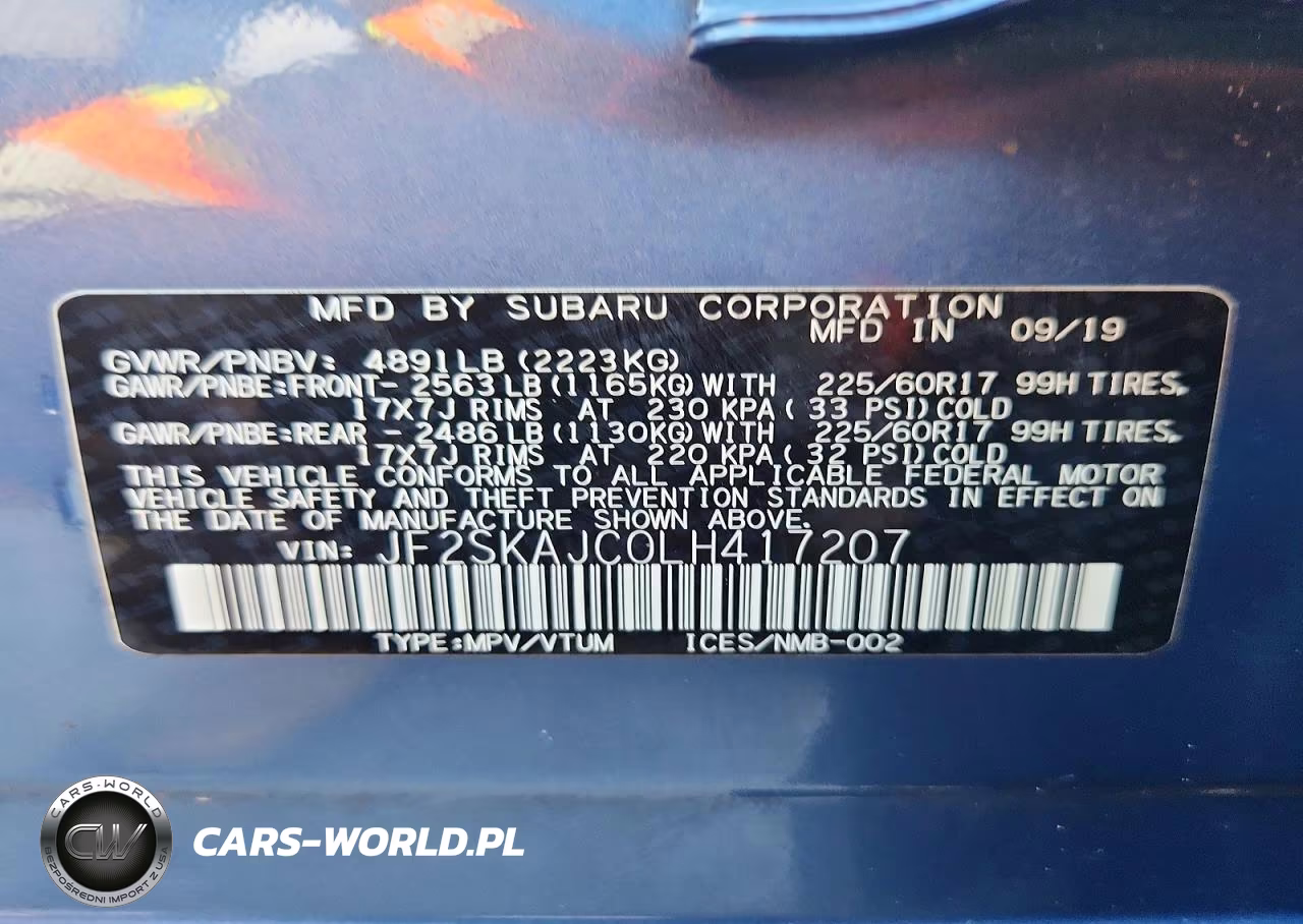 2020 Subaru Forester Premium VIN:JF2SKAJC0LH417207 - 13
