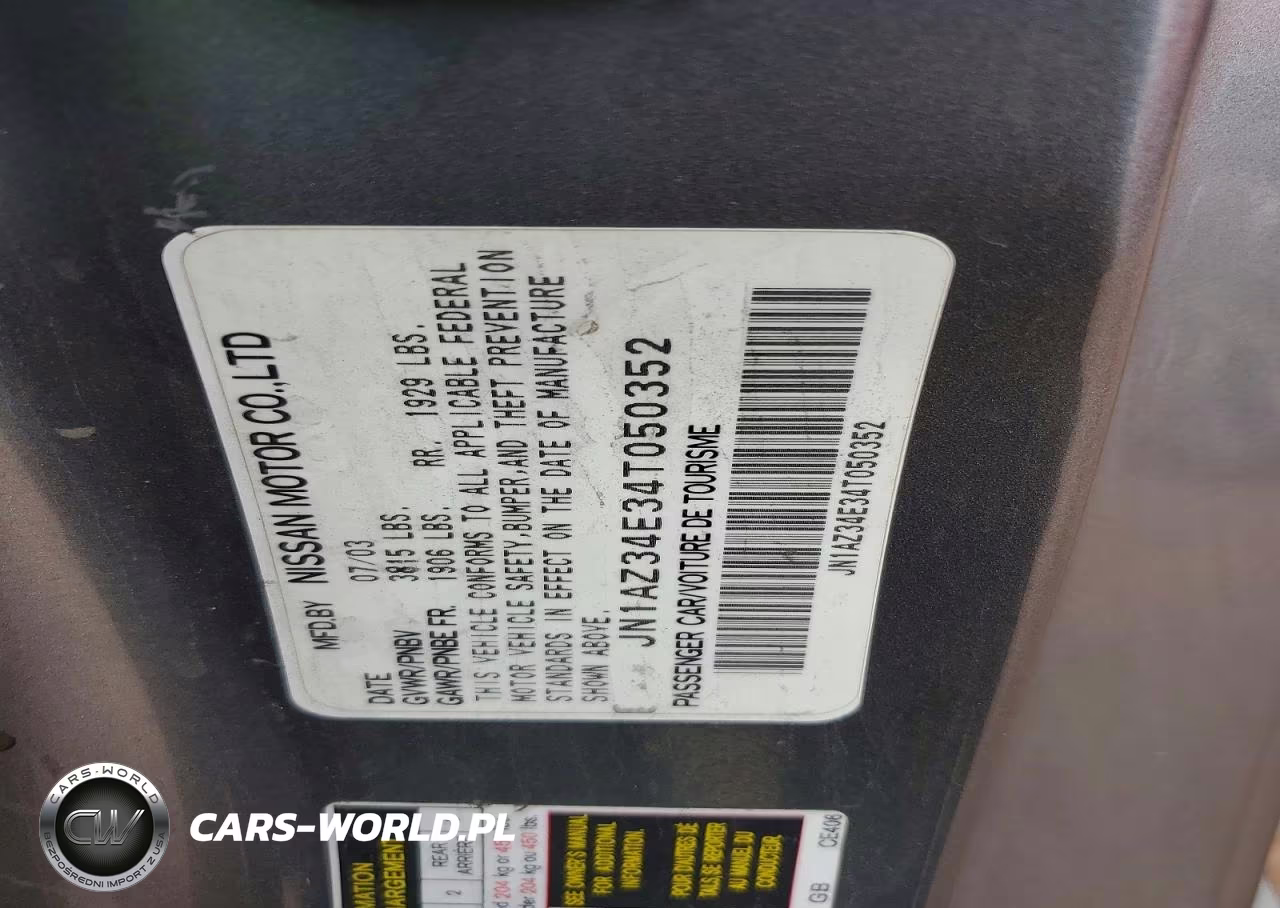 2004 Nissan 350Z Coupe VIN:JN1AZ34E34T050352 - 12