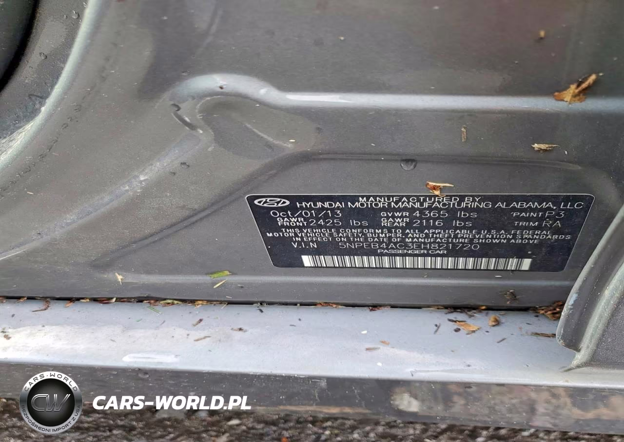 2014 Hyundai Sonata Gls VIN:5NPEB4AC3EH821720 - 12