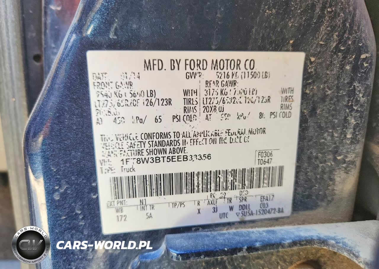 2014 Ford F350 Super Duty VIN:1FT8W3BT5EEB33356 - 13