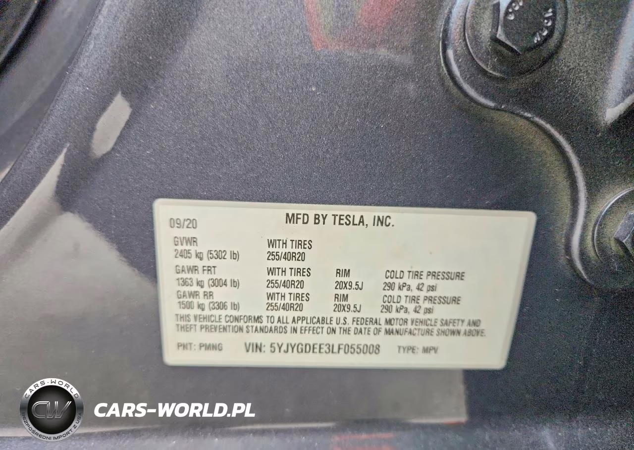 2020 Tesla Model Y VIN:5YJYGDEE3LF055008 - 12