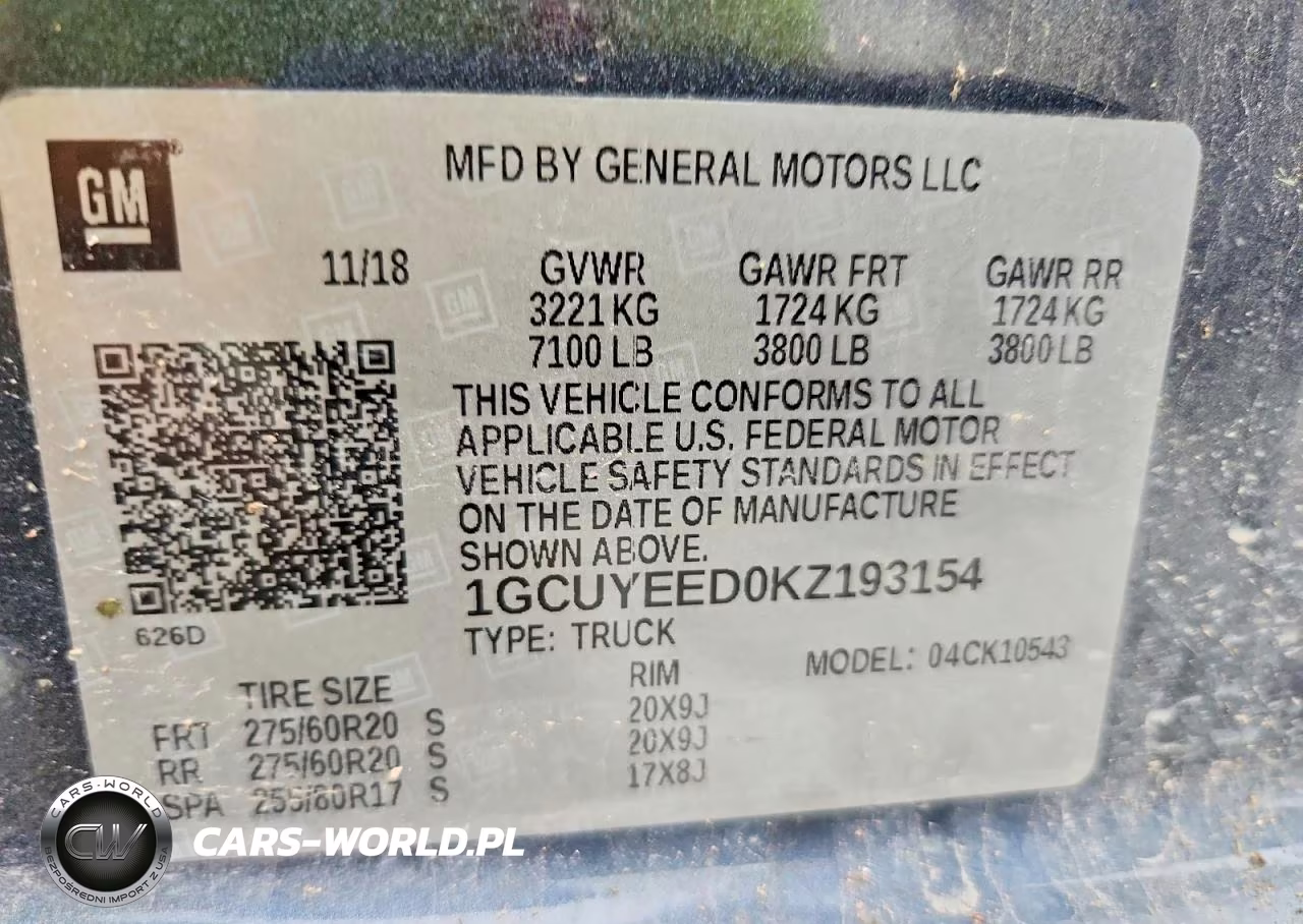 2019 Chevrolet Silverado K1500 Rst VIN:1GCUYEED0KZ193154 - 12