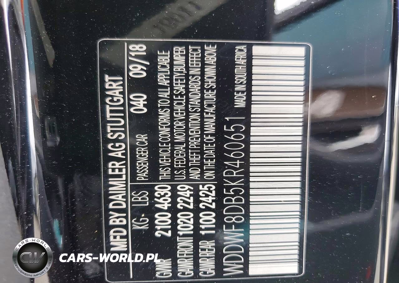 2019 Mercedes-Benz C 300 VIN:WDDWF8DB5KR460651 - 12