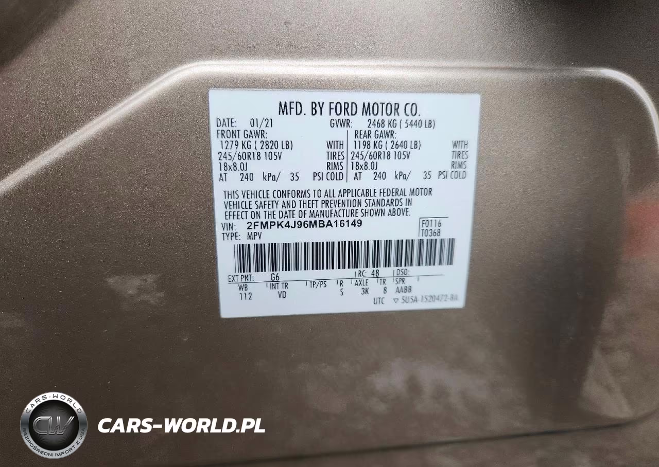 2021 Ford Edge Sel VIN:2FMPK4J96MBA16149 - 12