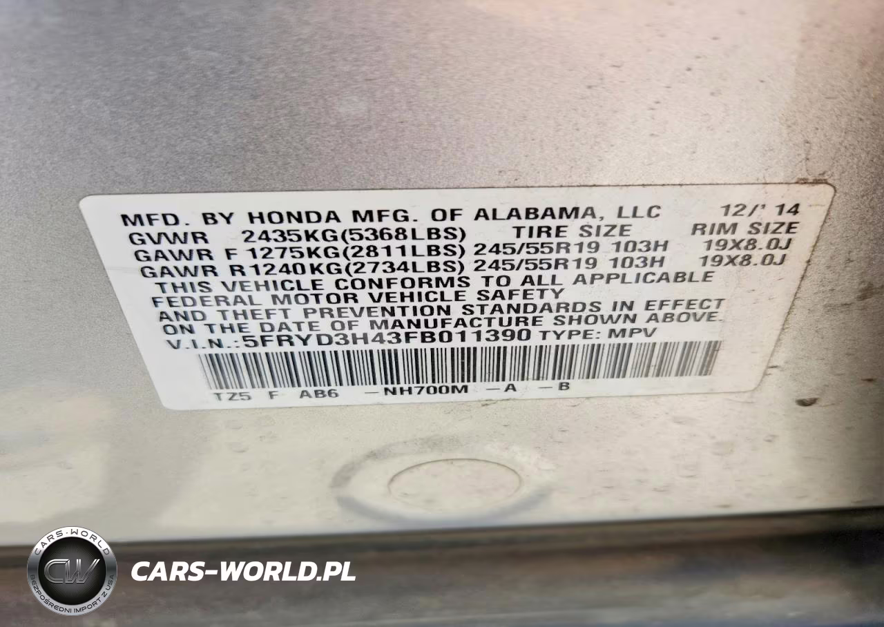 2015 Acura Mdx Technology VIN:5FRYD3H43FB011390 - 13