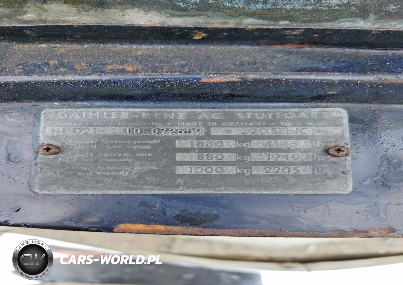 1963 Mercedes-Benz 220 VIN:11102110072559 - 12